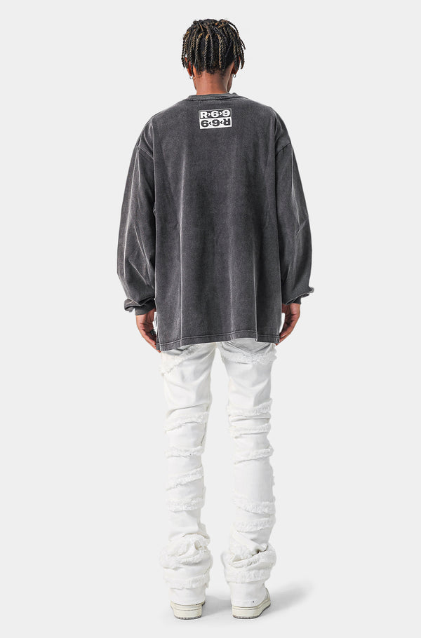 FW22 Washed Hand Painted Long-Sleeve