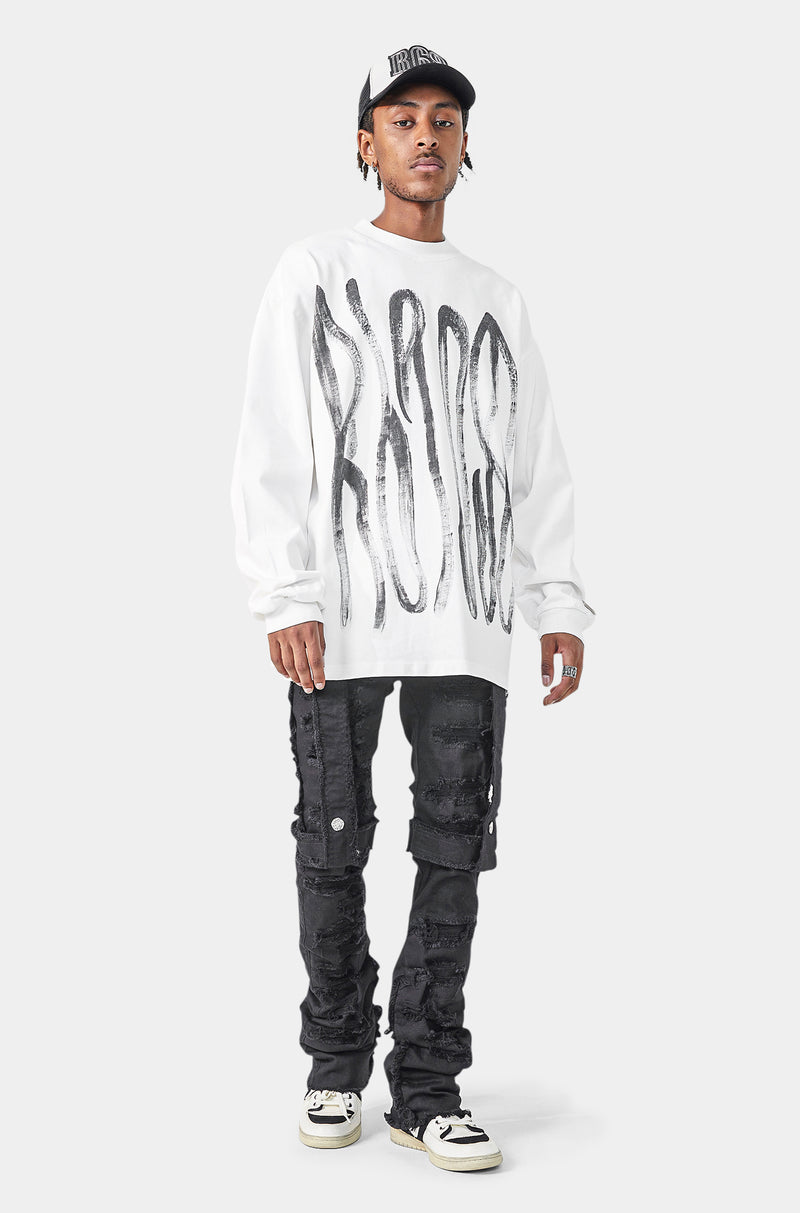 FW22 Washed Hand Painted Long-Sleeve